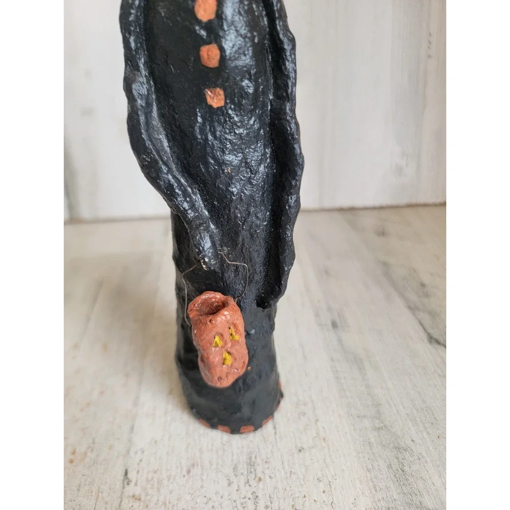 Jack O'Lantern folk art skinny trick or treat Halloween pumpkin home decor